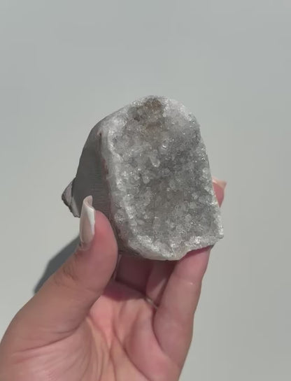 Cut base natural amethyst sugar druzy